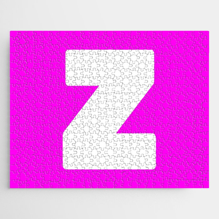 Z (White & Magenta Letter) Jigsaw Puzzle