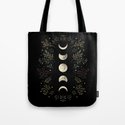 Moonlight Garden - Olive Green Tote Bag