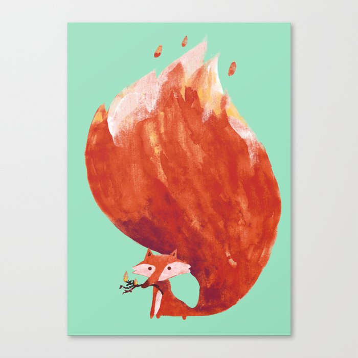 Kitsune (Fox of fire) Canvas Print