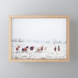 Winter Horses Framed Mini Art Print