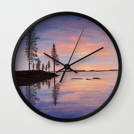 peacefull sunset - Lapland8Seasons Wall Clock