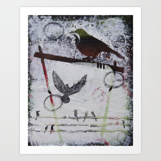 On A Wire Art Print