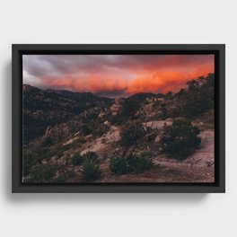 Mt. Lemmon Sunset Framed Canvas