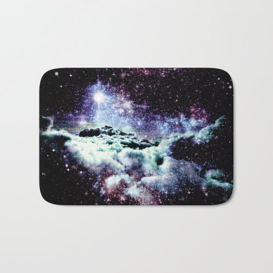 Pastel Galaxy Clouds Bath Mat