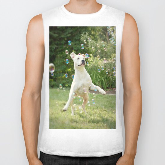 Pitbull and Bubbles Biker Tank