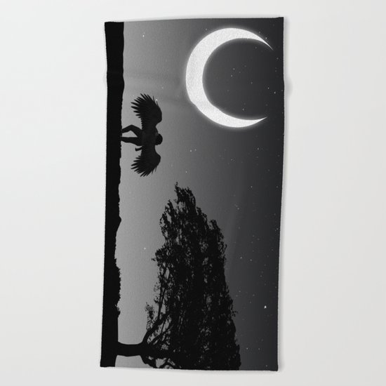 Lonely nights. Beach Towel