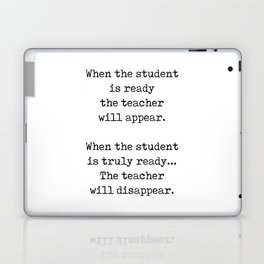 The teacher will disappear - Lao Tzu Quote - Literature - Typewriter Print Laptop Skin