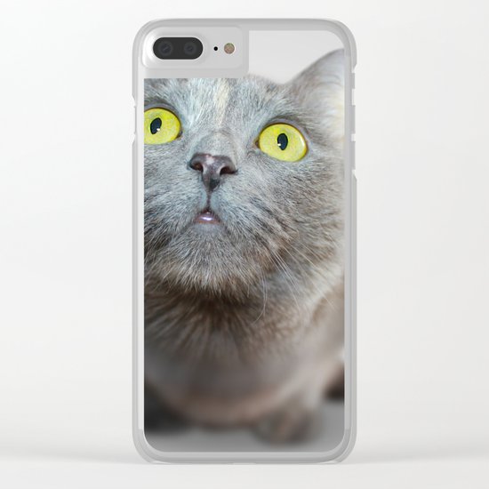 The Cat's Stare Clear iPhone Case