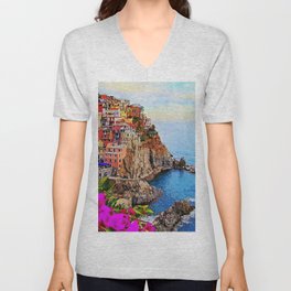 Italy, Cinque Terre V Neck T Shirt