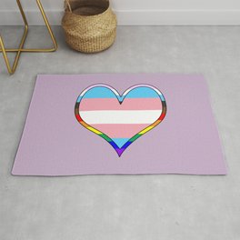 Trans Pride Heart Area & Throw Rug