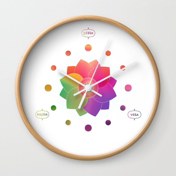 New Harmony - Ayurveda Clock Alternate Version Wall Clock