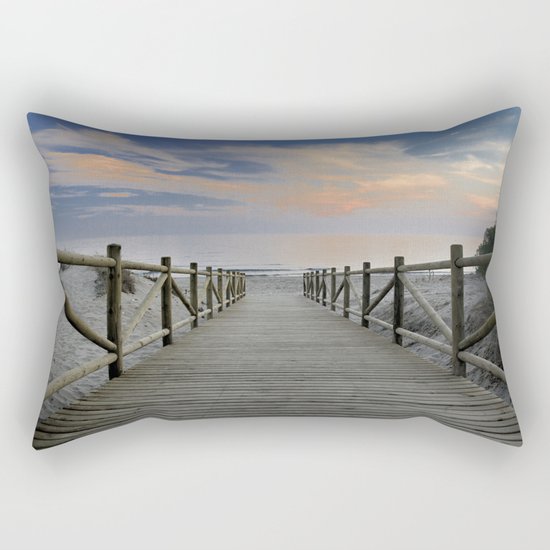 The path..., the beach II .... "Artola". Rectangular Pillow