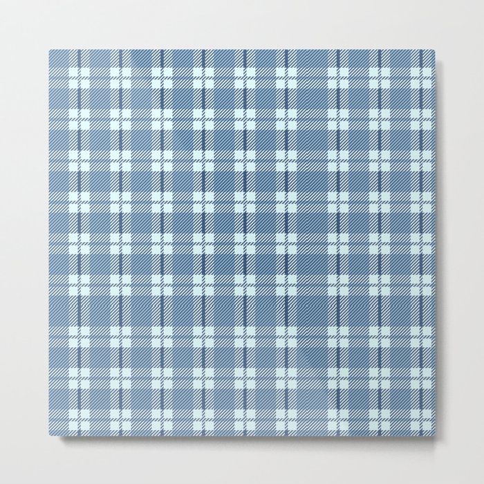 Very Peri  Farmhouse Buffalo Plaid Checkered Tartan Gingham Pattern Metal Print