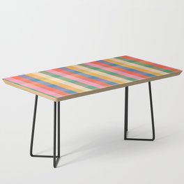 Rainbow Plaid Colorful Check Pattern Coffee Table