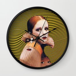 Sad Clown Wall Clock | Surrealism, Girl, Sad, Redhead, Collage, Clown, Lipstick, Popart, Retro, Love 