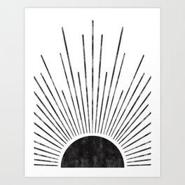 half sun Art Print