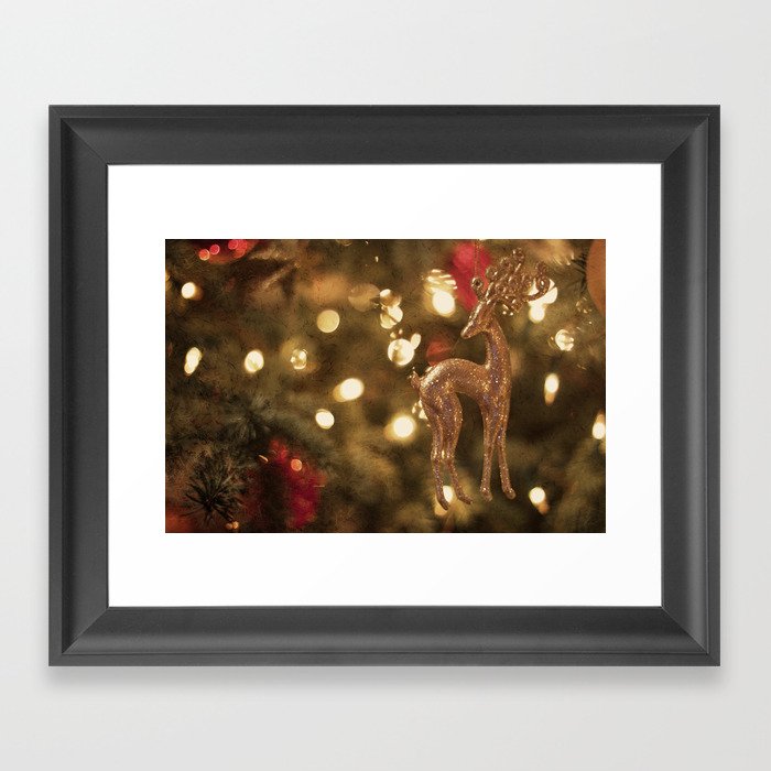 Christmas deer Framed Art Print