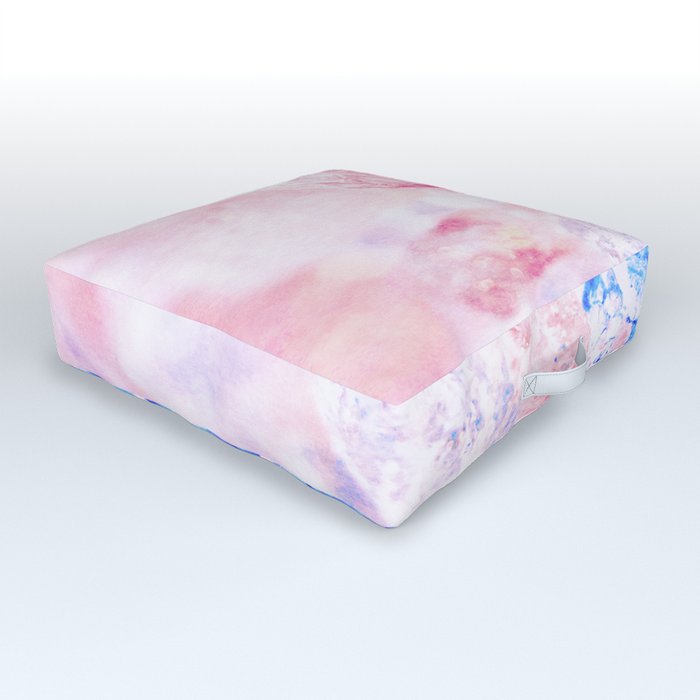 crushed crystal pink and blue impressionism texture Outdoor Floor Cushion