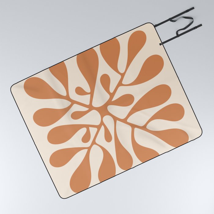 Matisse Inspired Abstract Cut Out orange Picnic Blanket