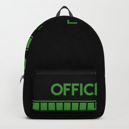 Office Clerk Loading Backpack
