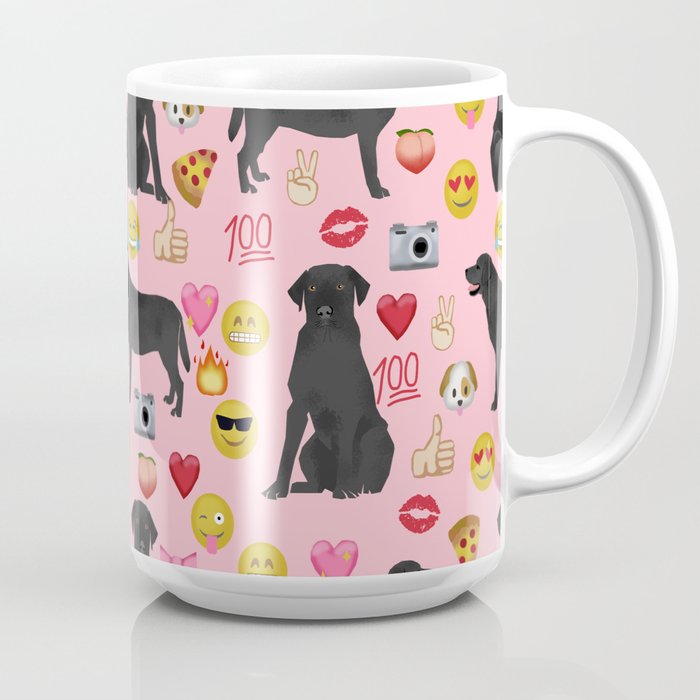 Black lab emoji labrador retrievers dog breed Coffee Mug by labrador life |  Society6