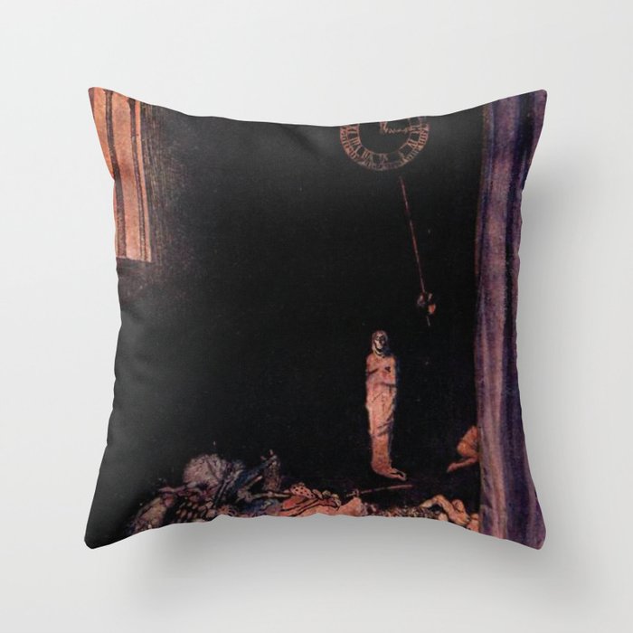 Poe red death - byam shaw  Throw Pillow