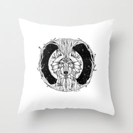 The Keepers of The Forest - Wolf Throw Pillow
