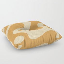 Cute and Trippy Water Print, Orange   Floor Pillow