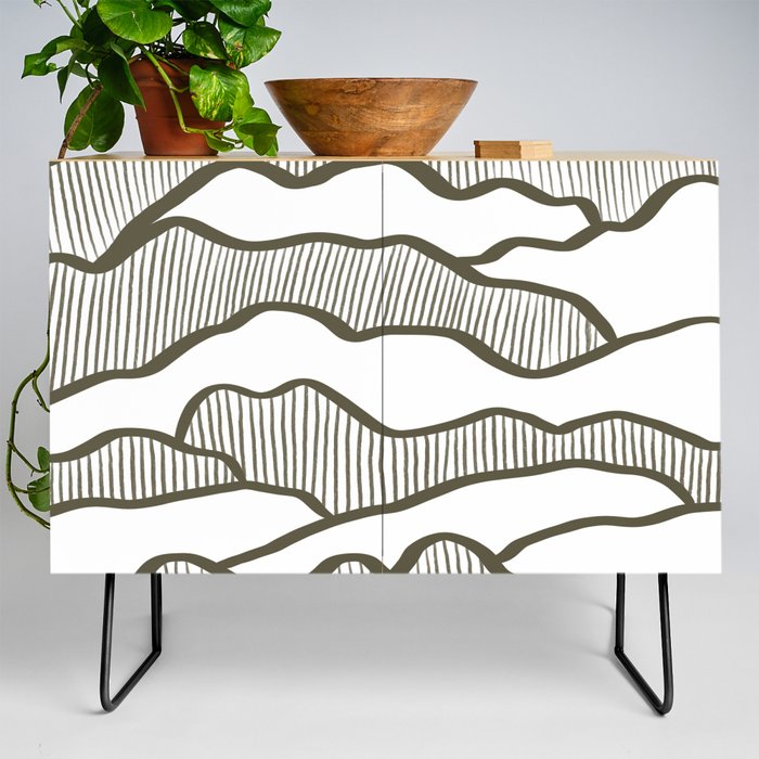 Abstract mountains line 19 Credenza