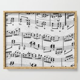 Stylized Music Paper Partition Pattern Serving Tray