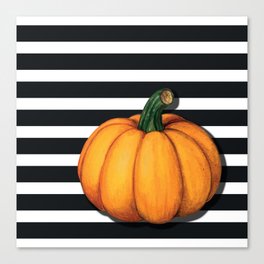 Pumpkin Stripes Canvas Print