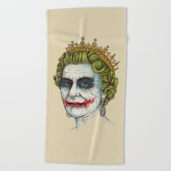 God Save the Villain! Beach Towel