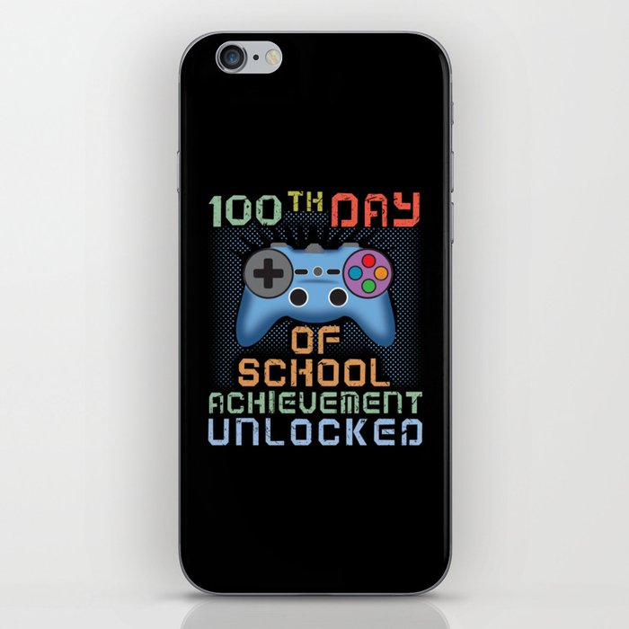 Days Of School 100th Day 100 Game Gaming Gamer iPhone Skin