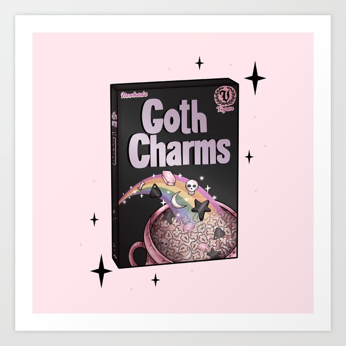 Goth Charms Art Print by chiara LB art
