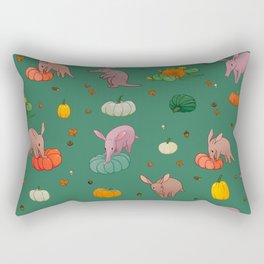 Aardvark and pumpkins 4 Rectangular Pillow