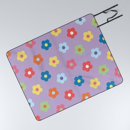 Flower Pattern (Multi-coloured) Picnic Blanket