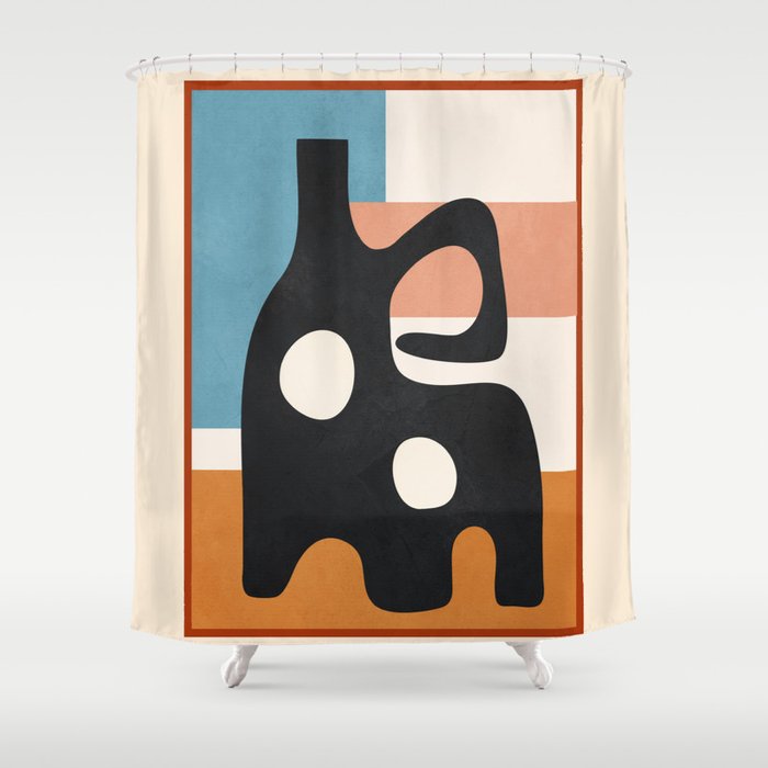 Abstract Art Vase 10 Shower Curtain