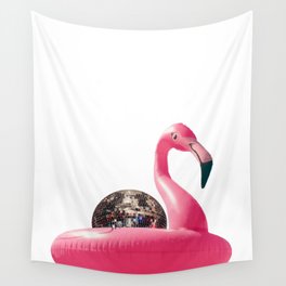 Disco Flamingo Wall Tapestry