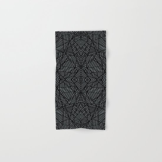 Ab Lace Black and Grey Hand & Bath Towel