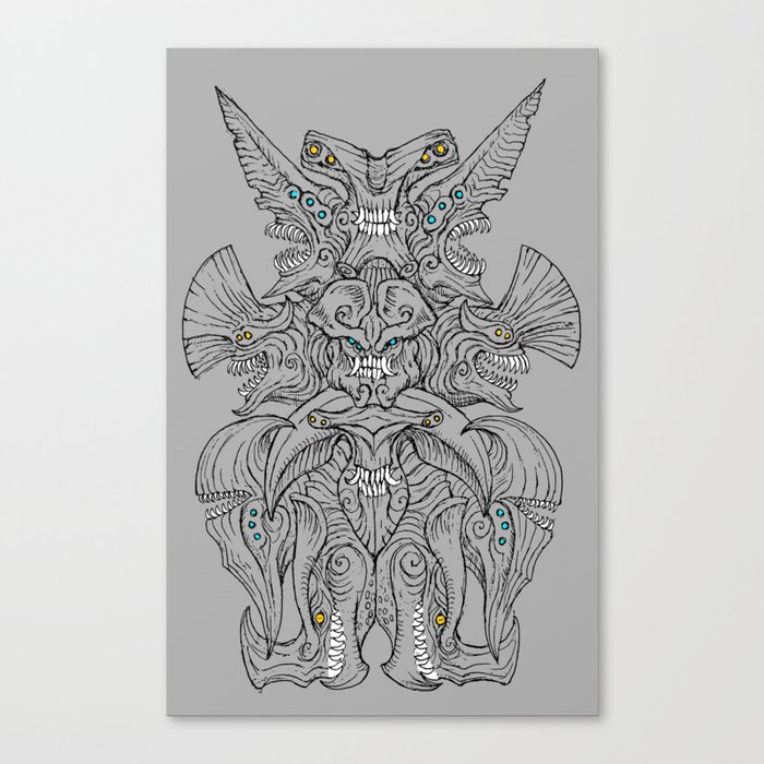 Kaiju Emblem Canvas Print