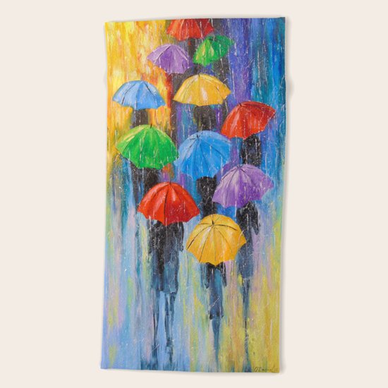 Rain Beach Towel