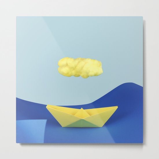 The yellow cloud over the yellow ship Metal Print