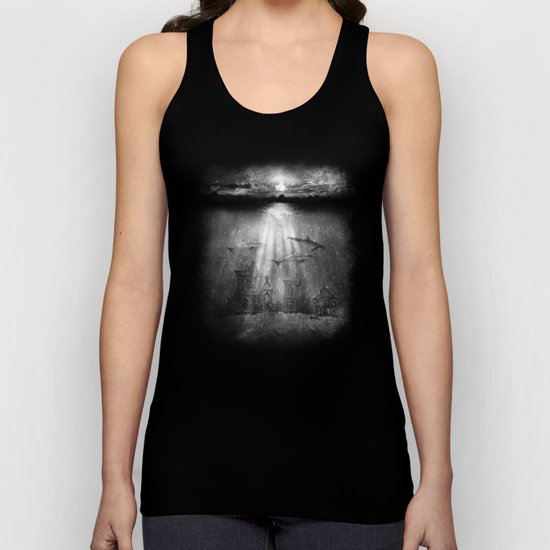 dolphins, civilization. Unisex Tank Top