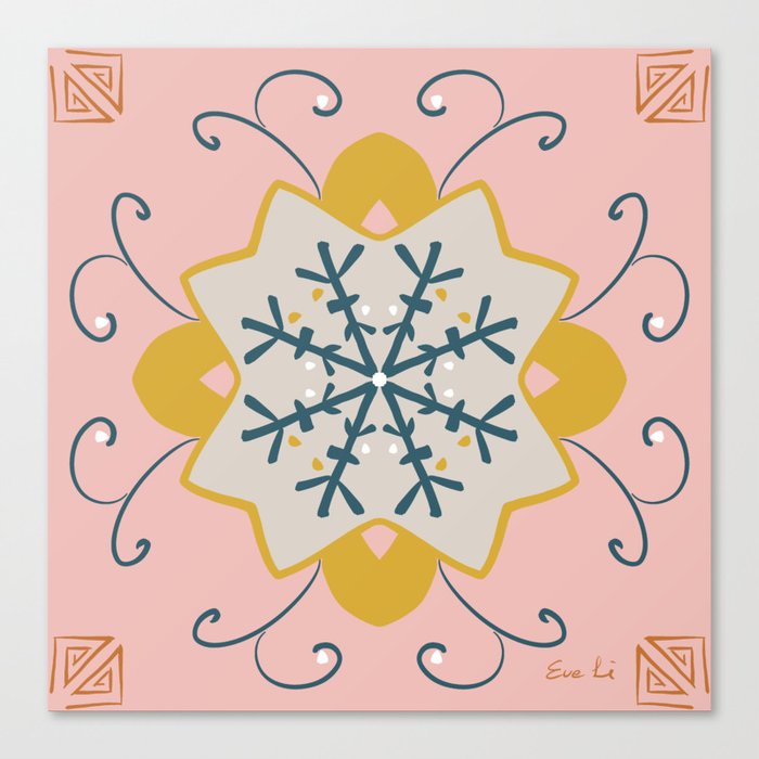 Floral Mandala Design - Spring Garden Canvas Print