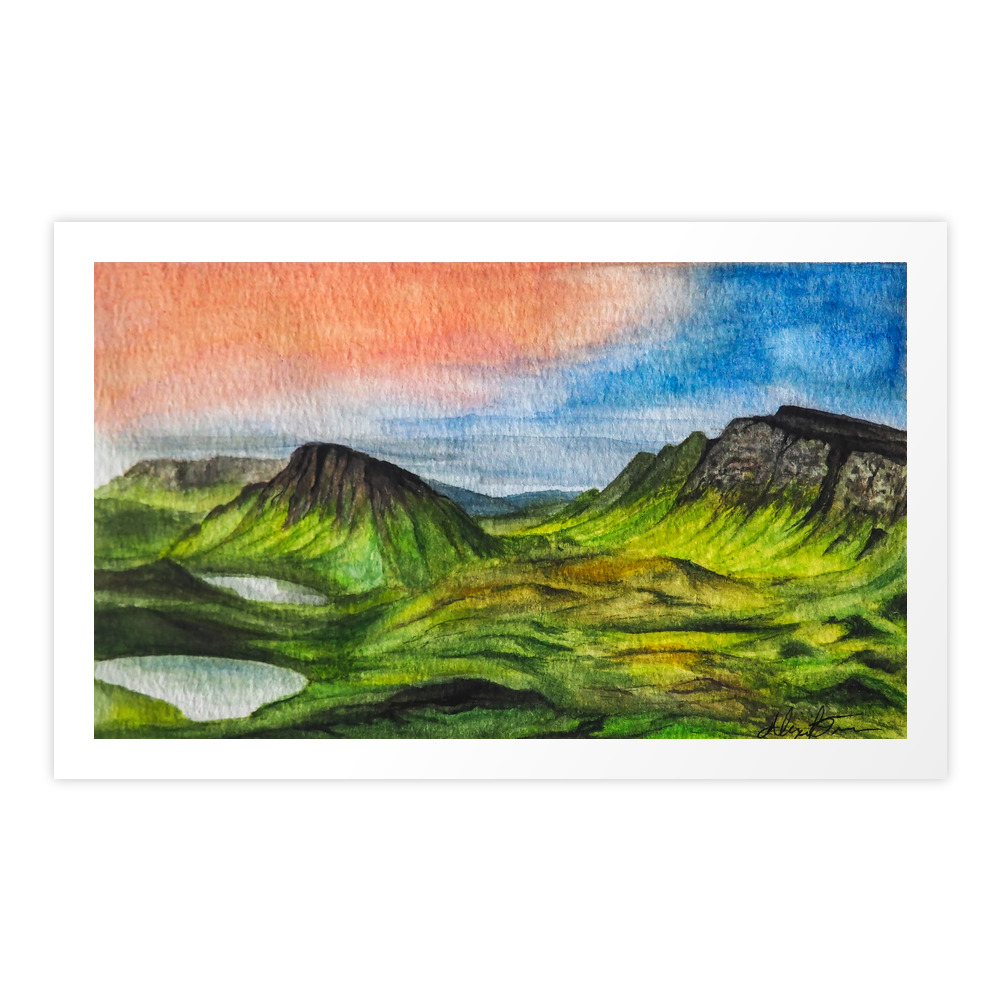 Quirang In Watercolor Art Print by inconsistentart