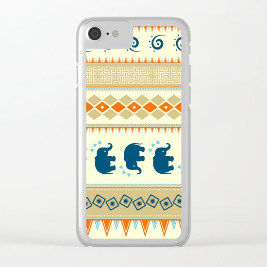 Ethnic Pattern Clear iPhone Case
