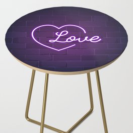 Neon LOVE Sign Side Table