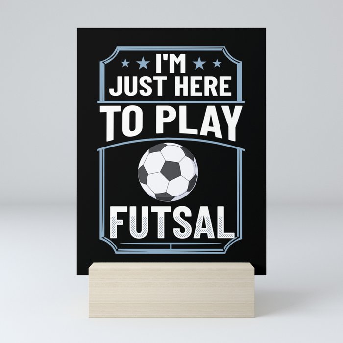 Futsal Soccer Ball Court Goal Training Player Mini Art Print