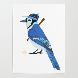 Baseball Blue Jay Poster