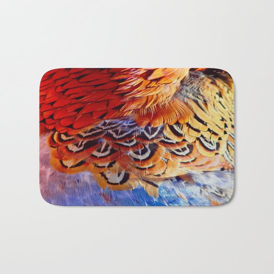 Pheasant Feathers Bath Mat